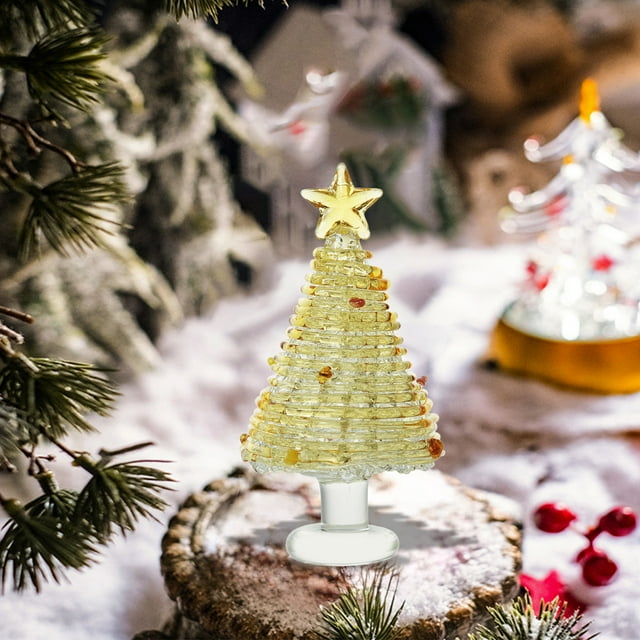 Fiudx Mini Adornos para Árbol de Navidad, Decoraciones de Vidrio Vibrantes, Tamaño Pequeño para Manualidades, Decoración Del Hogar, Accesorio para Fiestas Navideñas, Perfecto para Casas de Muñecas, 6