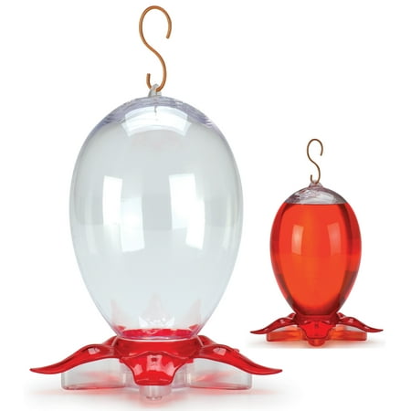Classic Brands Joy Hummingbird Feeder with Decorative Hanger, Red, 28 oz Capacity