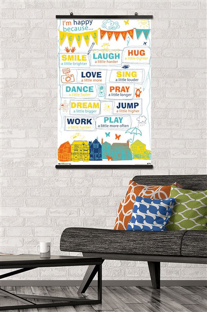 I'm Happy Wall Poster, 22.375" x 34"