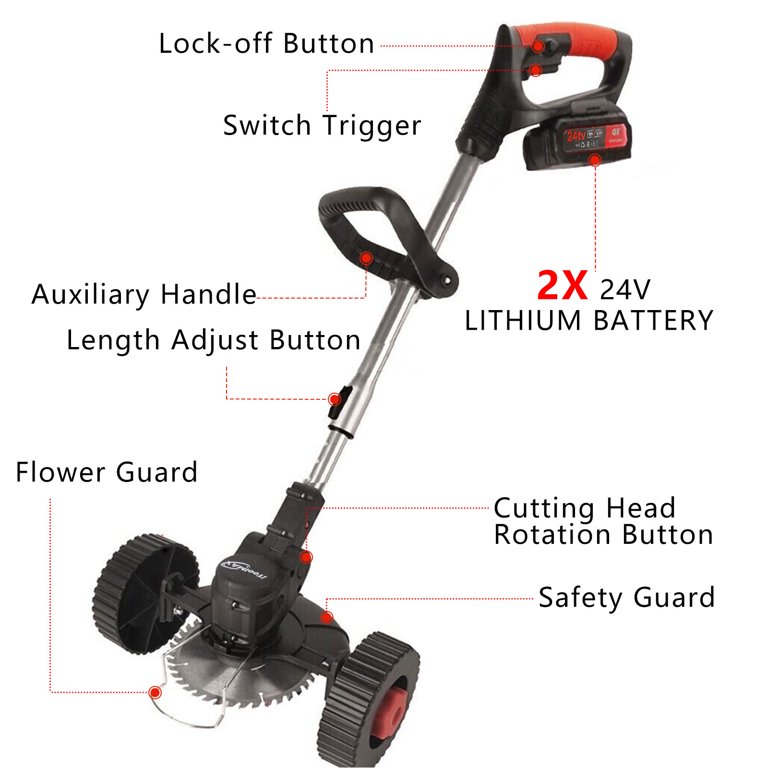 Handheld Electric 3-in-1 Cordless Grass Trimmer, Edger