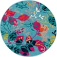 thumbnail image 2 of Rugs.com Azalea Collection Rug – 3 Ft Round Aqua Medium Rug Perfect For Kitchens, Dining Rooms, 2 of 6