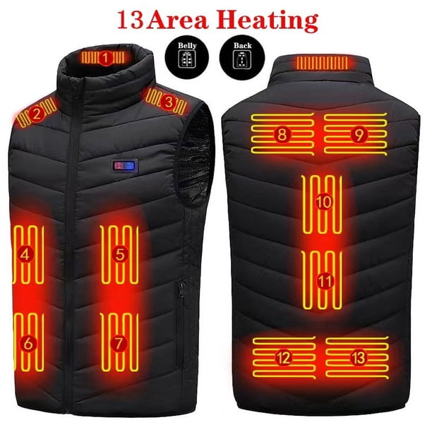 Chaleco calefactor para hombres y mujeres, ropa de algodón con calefacción en los hombros, chaleco calefactor inteligente