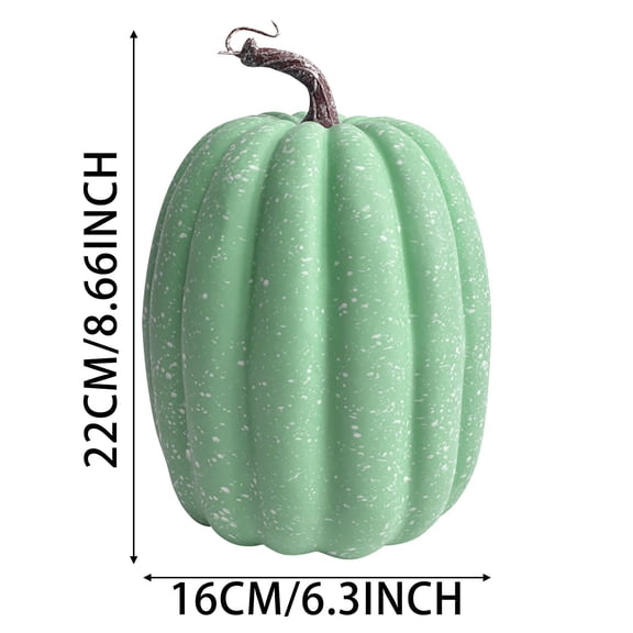 Clearance Under $4.66! 1PC 8in Halloween Foam Pumpkin, Reusable Craft Decor for Porch & Table Display, Plastic, (8in, Light Blue)