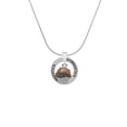 thumbnail image 2 of Delight Jewelry Silvertone 3-D Chocolate Cupcake with Sprinkles Gymnastics Ring Charm Necklace, 18", 2 of 4
