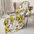 thumbnail image 3 of Hirioo Bird Sunflowers for Flannel Blanket, Cozy and Warm Throw for Bed or Couch ,Perfect for All Seasons-80"x60", 3 of 6