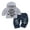 Grey, variant on Bagilaanoe Toddler Baby Boys Long Pants Set Letter Print Long Sleeve Hooded Pullover Tops + Ripped Jeans 3T 4T 5T Kids Casual Sweatsuits