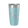 thumbnail image 1 of Lake Red Rock Map Tumbler Travel Mug Insulated Laser Engraved Coffee Cup Iowa 20 oz Light Blue, 1 of 1