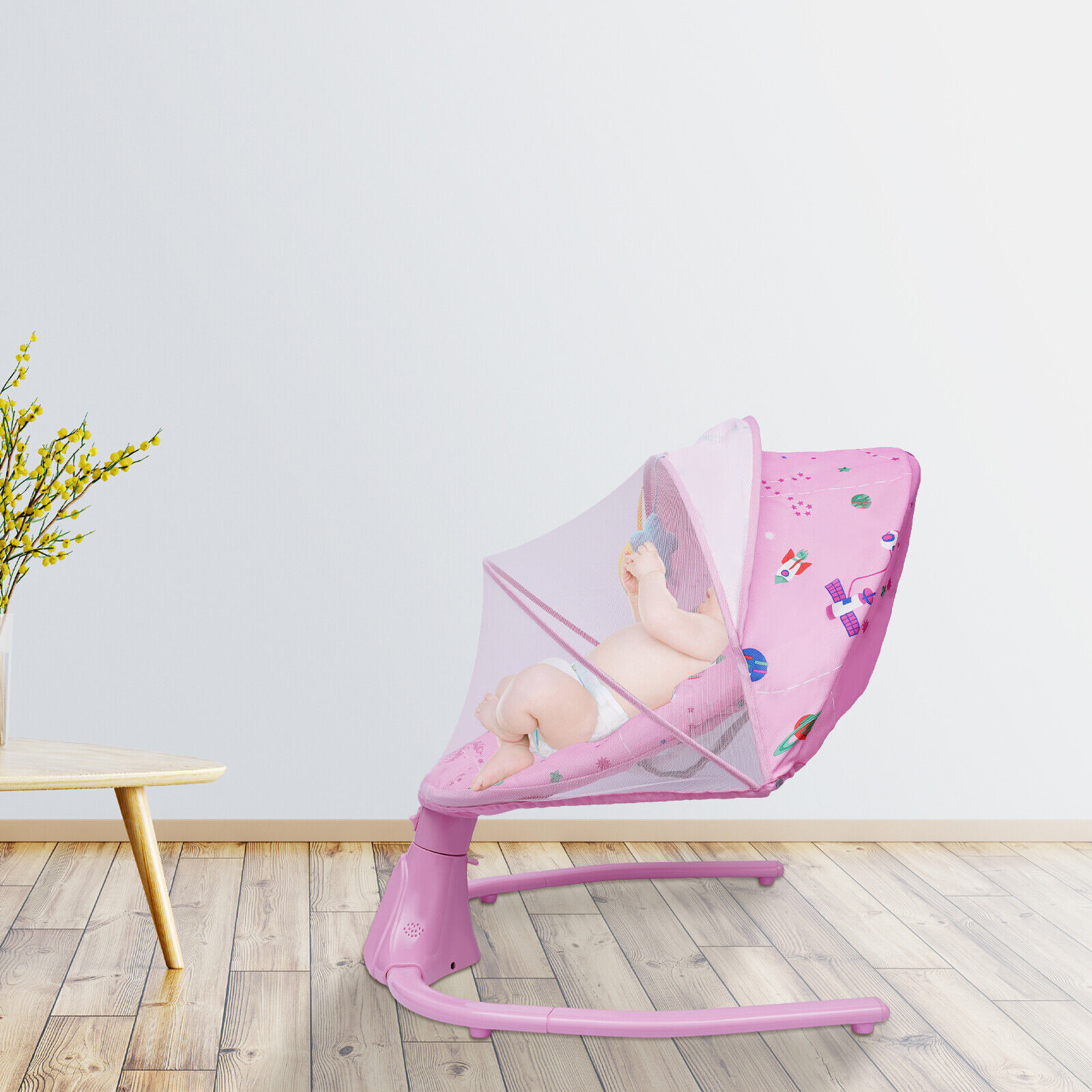 TFCFL Portable Electric Baby Swing Cradle Rocker Newborn Comfort Sleep Chair Crib Music Seat Pink - image 3 of 8