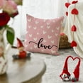 thumbnail image 3 of Valentine''s Day Love Pink Throw Pillow Cover, 18 x 18 Inch Anniversary Wedding Cushion Case Decoration for Sofa Couch, 3 of 6