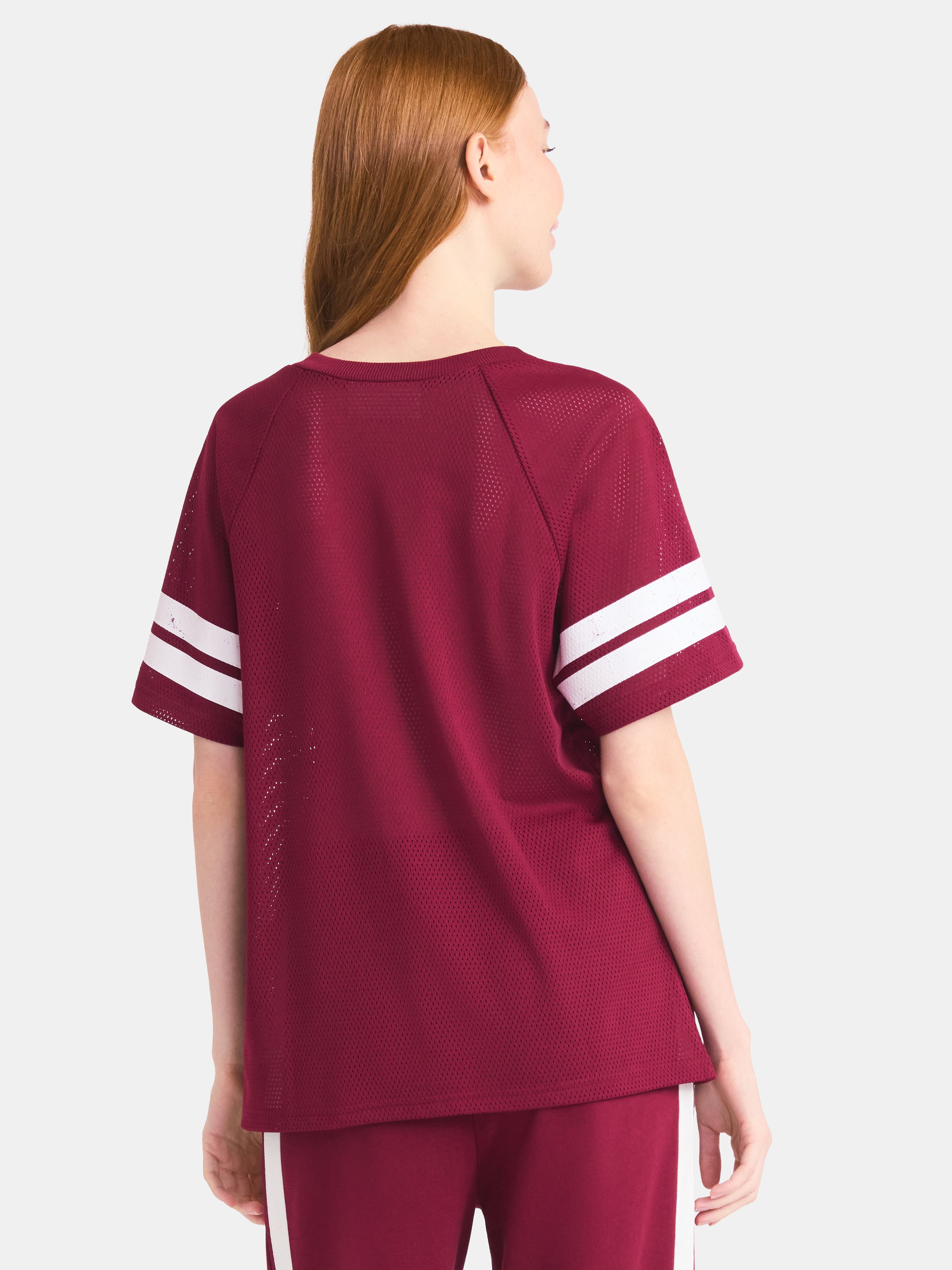 No Boundaries Graphic Mesh Football Tee, Women's