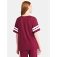 thumbnail image 3 of No Boundaries Graphic Mesh Football Tee, Women's, 3 of 5