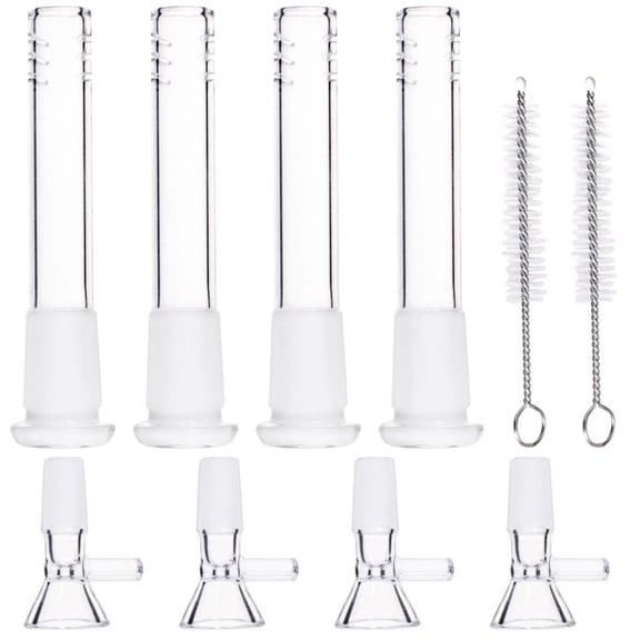 14mm Laboratory Glass Adapter Set - Borosilicate Glass Distillation & Filtration Kit with Tubes, Funnels & Cleaning Brushes