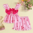 thumbnail image 2 of Soepste Baby Clothes For Girls 2T Girls Clothes Summer Toddler Girl Clothes Baby Girl Sleeveless Shirt Shorts Set Cute Outfits, 2 of 9