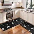 thumbnail image 3 of Kitchen Rugs Sets Of 2,Black White Butterfly Star Pattern Anti Fatigue Kitchen Mat Rugs Non Slip Washable,Decorative Kitchen Floor Mats for Kitchen,Sink,Laundry,17"x47"+17"x47", 3 of 5