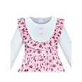 thumbnail image 4 of Girls Dress Pink Flower Long Sleeve Cotton Causal Dress 4 Years, 4 of 6