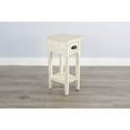 thumbnail image 5 of Sunny Designs Marina Farmhouse Mahogany Wood Chair Side Table in White Sand, 5 of 6