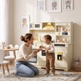 thumbnail image 5 of AILEEKISS Kids Toy Kitchen for Children, Pretend Kids Play Kitchen Set with Cooking Accessories, Beige, 5 of 13
