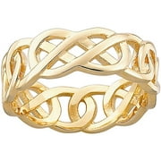 Angle View: Celtic Knot Gold-Plated Wedding Band