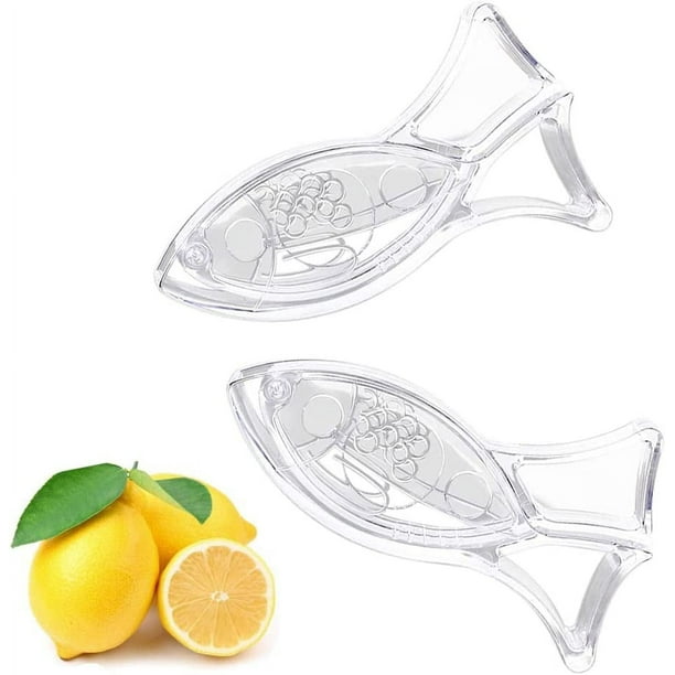 Manual Lemon Juicer, Acrylic Manual Lemon Slice Squeezer, Fish Shaped