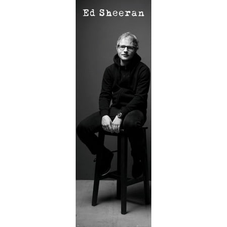 Ed Sheeran Black and White Music Door Giant Poster 24x36 inch inch