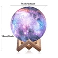 thumbnail image 4 of 16 Colors Moon Lamp Night Light Galaxy Lamp 3D Star Moon Lamp with Wooden Stand, Remote Control USB Plug-in Perfect Birthday Gift for Lovers Men And Women (5.9 Inches), 4 of 9