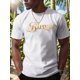 thumbnail image 1 of [Blessing Golden T-shirt] Golden Font Printed Men's Casual T-shirt - Blessing Summer Short-sleeved, 1 of 5