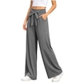 thumbnail image 6 of High Waist Summer Pants for Women Zaewscy Fashion Women Casual High Waist Pocket Pants Pants Comfortable Casual Pants Gray M, 6 of 9
