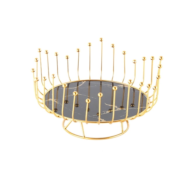 Cesta para almacenar frutas, frutero de encimera, contenedor para almacenar frutas, alambre de metal negro 28x15cm