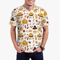 thumbnail image 5 of Yiaed ThanksgivingPrint Men's Short Sleeve Polo Shirt,Golf Polo for Men Three-Button Golf Shirt Athletic Casual Collared T-Shirt- Large, 5 of 7