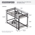 thumbnail image 3 of Aukfa Twin over Twin Metal Bunk Bed with Full-Length Guardrails for Kids and Teens, Quiet Design, Black, 3 of 8