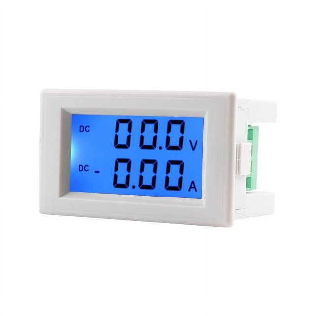 Medidores digitales de corriente y voltaje 19.99V 50A, Voltímetro digital de CC Amperímetro de CC Pantalla digital LCD Cabezal de medición de corriente y voltaje de CC