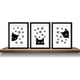 thumbnail image 2 of Juego De 3 Impresiones De Arte De Pared De Gato Animal, Póster Divertido Con Gato Negro Y Garra Jormftte WRQX-468, 2 of 6