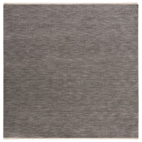 SAFAVIEH Lasa Tranter Solid Polyester Area Rug, Grey, 4' x 4' Square