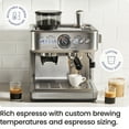 thumbnail image 2 of Chefman Crema Supreme Espresso Machine with Conical Burr Grinder and Steam Wand – Stainless Steel, 2 of 8