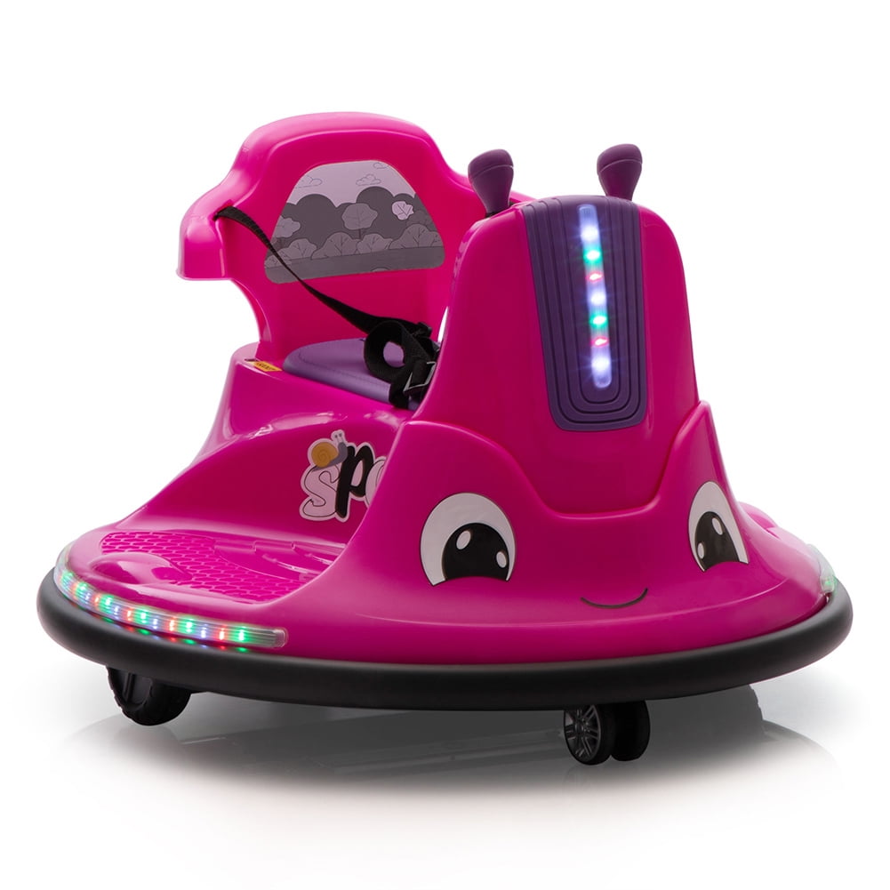 Private Jungle 12V Kids Ride on Electric Bumper Car with Remote Control,Music,360 Degree Spin,LED Lights,Rose Red Private Jungle 12V Kids Ride on Electric Bumper Car with Remote Control,Music,360 Degree Spin,LED Lights,Rose Red