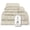Sand, variant on One Thousand Reasons Superior Zero Twist 3 Stripe Towel Set | Bath, Gym, Hand Towels | Luxury & Soft Cotton - Stone (6 Pieces)