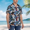 thumbnail image 5 of Daiia colorful snow board Hawaiian Shirt for Men Gentle Cotton Regular Short Sleeve Casual-3X-Large, 5 of 9