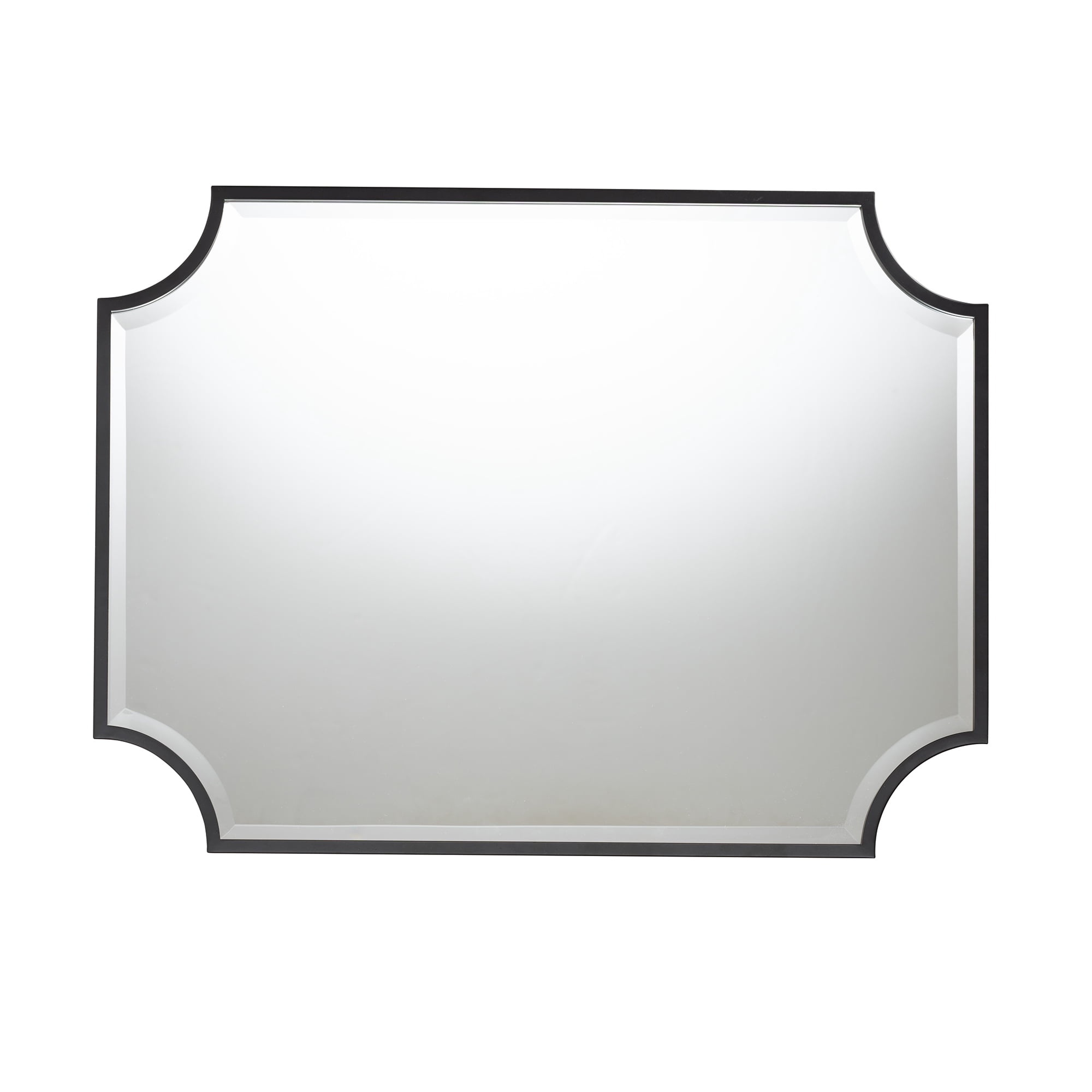 Baxton Studio Parcenet Modern Black Finished Metal Accent Wall Mirror