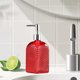 thumbnail image 5 of Botellas Dispensadoras De Vidrio 1 unidad de botella dispensadora de jabón líquido de manos de vidrio rojo con bomba, 500 ml, envase recargable para loción de baño, champú y gel de ducha. Rkxzt, 5 of 9