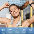 thumbnail image 2 of Portable Neck Fan Rechargeable Neck Fans 360° Cooling 18 Hours, Foldable Neck Fan USB Charging Bladeless Personal Fans Round Neck Quiet, 3 Speeds Power Monitoring Neck Air Conditioner Hands-Free, 2 of 9
