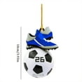 thumbnail image 3 of Personalized Football Christmas Ornament, Acrylic Soccer Player Themed Holiday Decoration, Customizable Football Lover Gift, Lightweight Hanging Pendant for Tree and Home Decor, 3 of 4