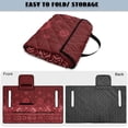 thumbnail image 5 of COEQINE 2-in-1 Golf Cart Seat Cover & Carry Bundle, Folds Like a Bag with Handle, Universal Fit for Two-Seaters, 4 Storage Pockets, Machine Washable Polyester, Red American Tribal Boho Flower, 5 of 8