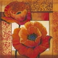 thumbnail image 2 of OToole, Tim 26x26 Black Ornate Wood Framed with Double Matting Museum Art Print Titled - Poppy Pattern II, 2 of 4