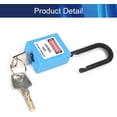 thumbnail image 4 of Wekity 6mm Lockout Tagout Locks Safety Padlock Loto Locks Keyed Differently PA Lock Out Tag Out Steel Shackle Small Luggage Padlocks Blue 1PCS-0621, 4 of 5