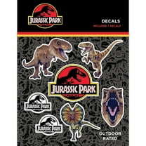 Jurassic Park Licensed Decals - Set of 7 Dinosaurs and Logos Waterproof Vinyl Stickers for Car Truck Water Bottle Laptop Skateboard - Jurassic World Stickers