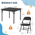 thumbnail image 3 of Mesa game y 2 folding sillas set children aged 2 - 10 years: versatile activity set con non - slip legs y light structure, easy to store in small spaces, ideal dining room y almacenamiento, 3 of 7