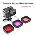 thumbnail image 1 of Juego de filtros de buceo Nikou 3 piezas rojo rosa morado para GoPro Hero, 1 of 9