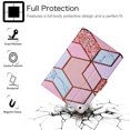 thumbnail image 2 of iPad Mini 5 Case, iPad Mini 4 Case, iPad Mini 1/2/3 Cover, Allytech Slim Stand PU Leather Case with Auto Sleep/Wake Folio Wallet Case for iPad Mini 7.9" 5th Gen 2019/ Mini 4 3 2 1, Pink Grid Marble, 2 of 7