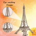 thumbnail image 5 of Matashi Gunmetal Grey Crystal Studded Eiffel Tower Ornament, 5 of 7