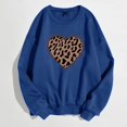 thumbnail image 2 of Ketyyh-chn99 Hoodless Sweatshirts for Women Plus Size Women Long Sleeve Round Neck Sweatshirt Blue,2XL, 2 of 5